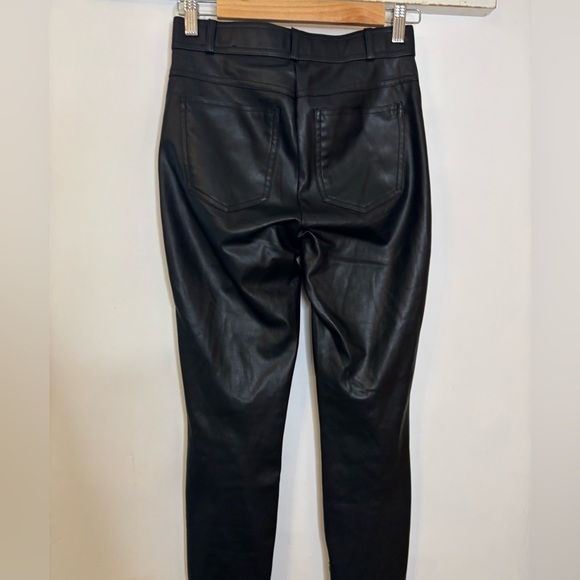 Zara High waist straight skinny faux leather ankle zip pants - Picture 2 of 10